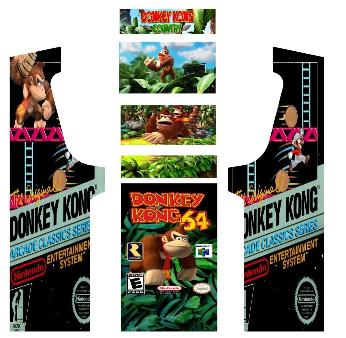 Tinworld Tin Sign: Donkey Kong Arcade Marquee Game Mame Retro Arcade Metal Décor A329 Tinworld Tin Sign: Donkey Kong Arcade Marquee Game Mame Retro Arcade Metal Décor A329