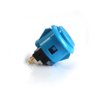 SANWA - BOUTON BLEU CIEL SANWA POUR BORNE D'ARCADE 24mm OBSF - 24 - Stickergameshop