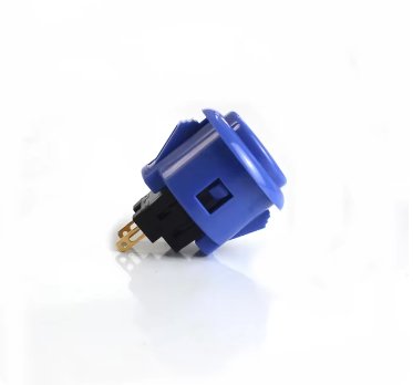 SANWA - BOUTON BLEU MOVE SANWA POUR BORNE D'ARCADE 24mm OBSF - 24 - Stickergameshop