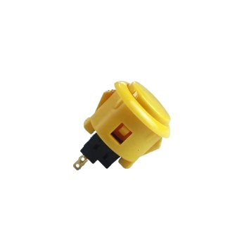 SANWA - BOUTON JAUNE SANWA POUR BORNE D'ARCADE 24mm OBSF - 24 - Stickergameshop