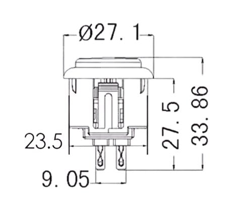 SANWA - BOUTON JAUNE SANWA POUR BORNE D'ARCADE 24mm OBSF - 24 - Stickergameshop