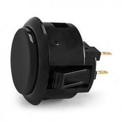 SANWA - BOUTON NOIR SANWA OBSF POUR BORNE D'ARCADE 30mm ou 24mm OBSF-30 / OBSF-24