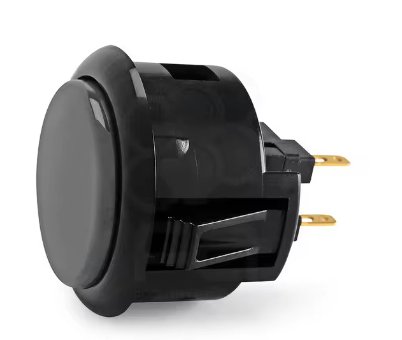 SANWA - BOUTON NOIR SANWA POUR BORNE D'ARCADE 30mm OBSF - 30 - Stickergameshop