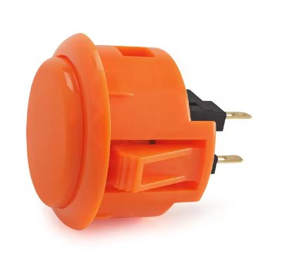 SANWA - BOUTON ORANGE SANWA POUR BORNE D'ARCADE 30mm OBSF - 30 - Stickergameshop