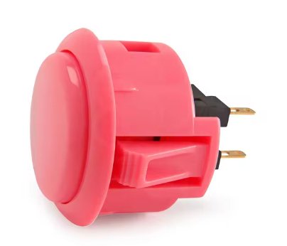 SANWA - BOUTON ROSE SANWA POUR BORNE D'ARCADE 30mm OBSF - 30 - Stickergameshop