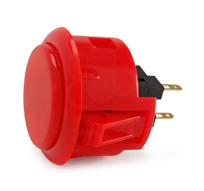 SANWA - BOUTON ROUGE SANWA POUR BORNE D'ARCADE 30mm OBSF - 30 - Stickergameshop