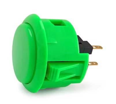 SANWA - BOUTON VERT SANWA POUR BORNE D'ARCADE 30mm OBSF - 30 - Stickergameshop