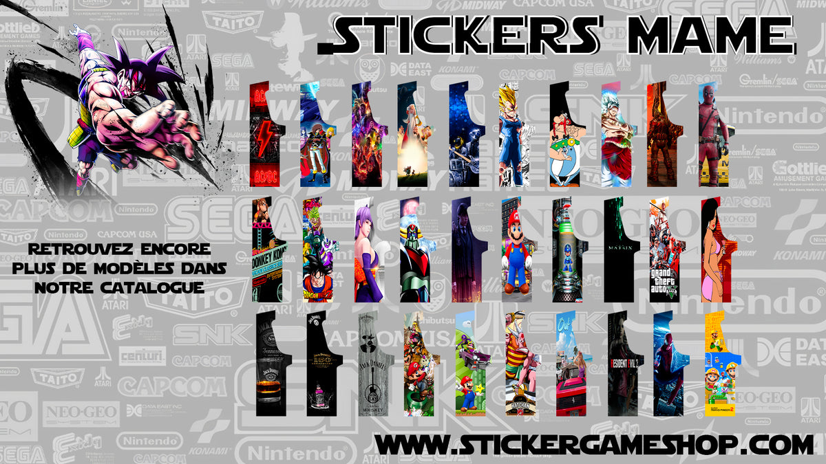 Stickers pour Borne d'Arcade MAME - Édition Spéciale avec Bonus ...
