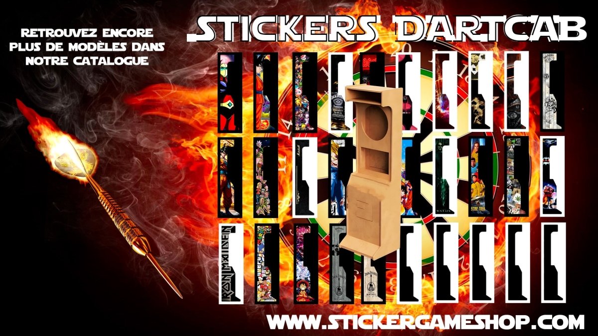 Stickers Dartcab - jeu de fléchettes - Stickergameshop