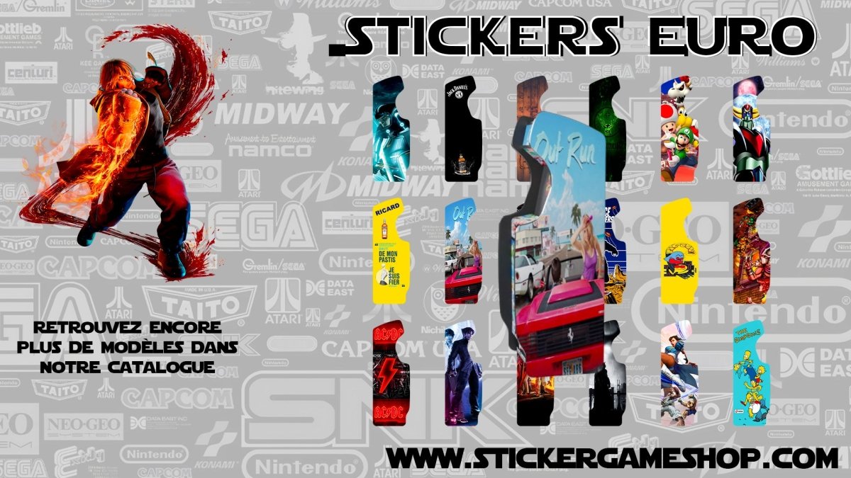 Stickers Pop art pour Borne d'Arcade MAME - L'Univers de Jeu Incontournable Stickers Pop art pour Borne d'Arcade MAME - L'Univers de Jeu Incontournable