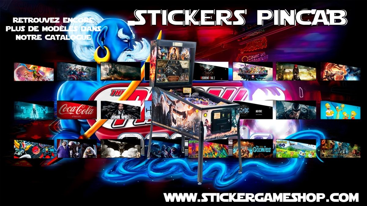 Stickers Pinball pour Pincab ou Flipper - Affichez votre Passion - Stickergameshop