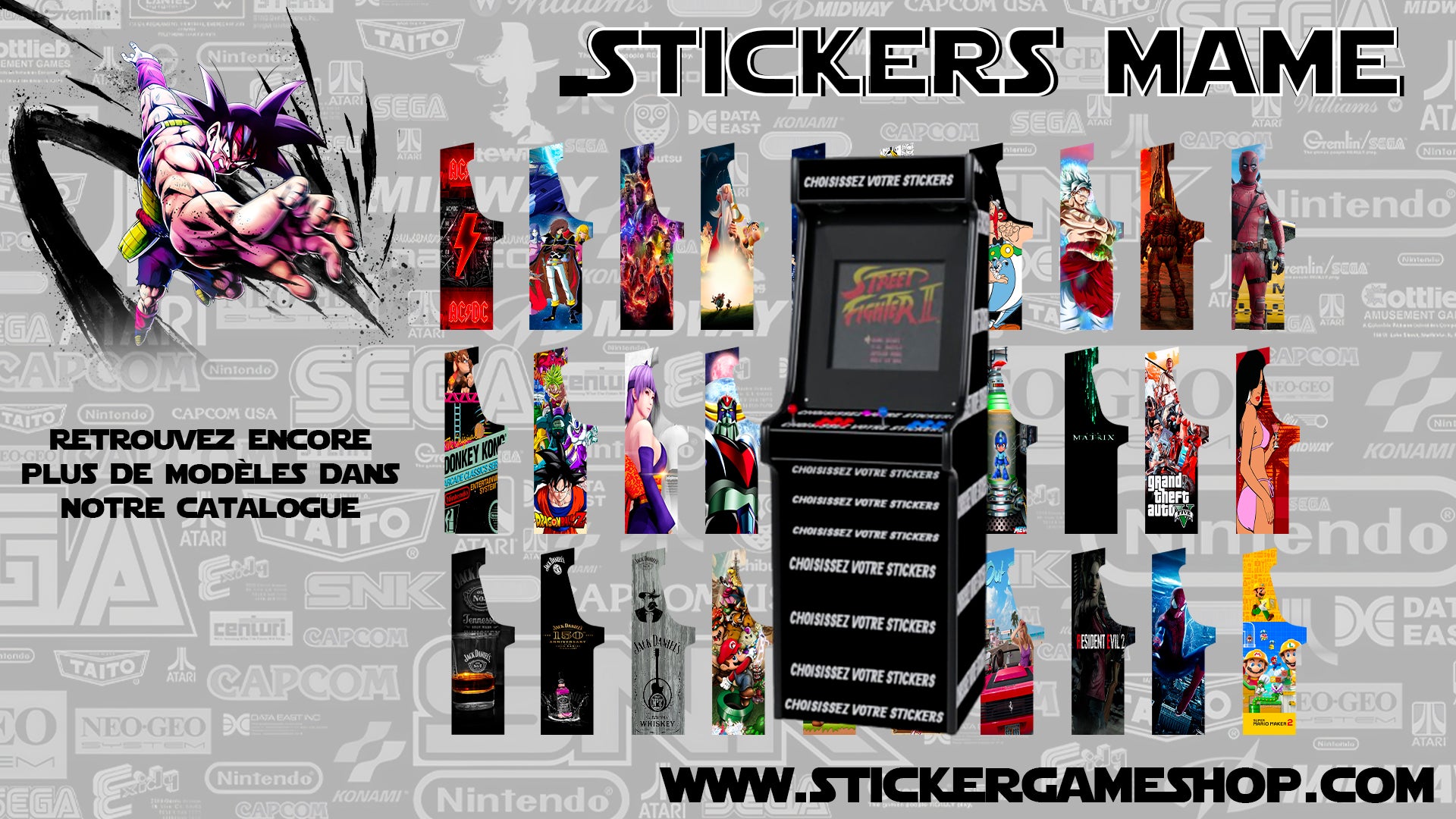Stickers pour Borne d'Arcade MAME - Édition Spéciale avec Bonus