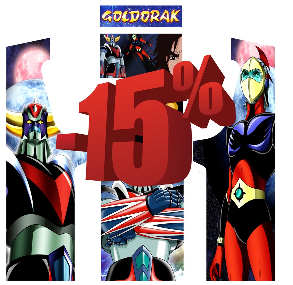 Kit stickers vinyle Goldorak - Max N'co Arcade Kit stickers vinyle Goldorak - Max N'co Arcade