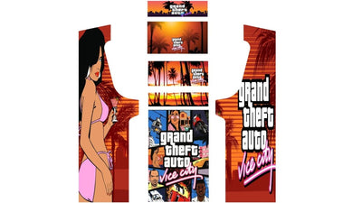 Stickers Gta Vice City pour borne d'arcade MAME (+bonus) - Stickergameshop