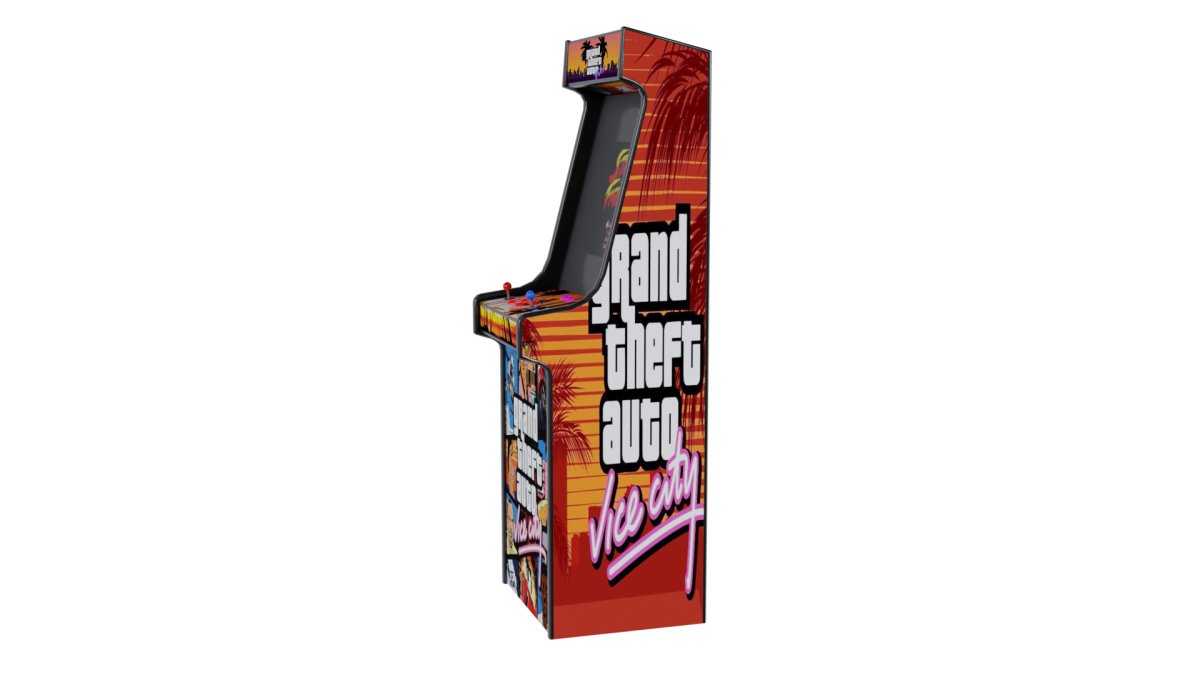 Stickers GTA Vice City pour Borne d'Arcade MAME - Plongez dans le crime et le style ! (Bonus inclus) - Stickergameshop