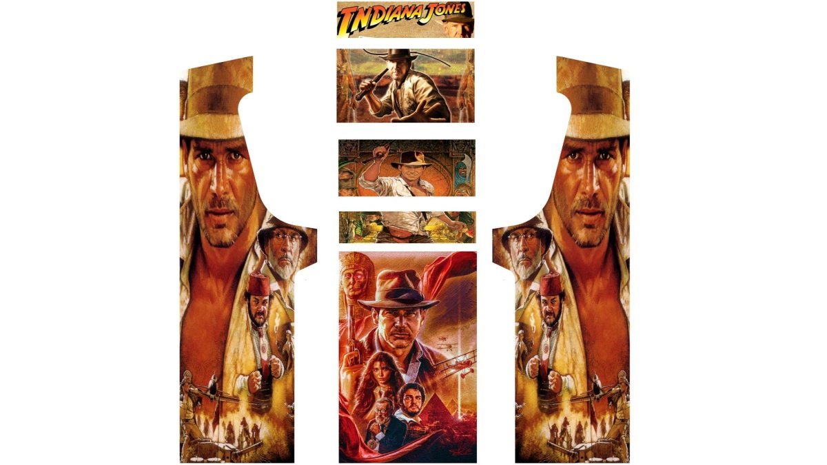Stickers Indiana Jones pour borne d'arcade MAME (+bonus) - Stickergameshop