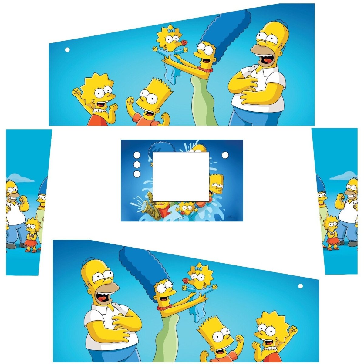 Stickers Les Simpsons Pinball pour Pincab ou Flipper - Stickergameshop