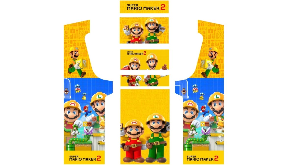 Stickers Mario Maker 2 pour borne d'arcade MAME (+bonus) - Stickergameshop