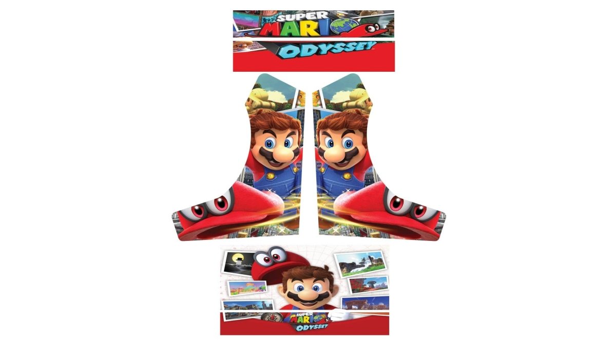 Stickers Mario Odyssey pour Bartop Arcade (+bonus) - Stickergameshop