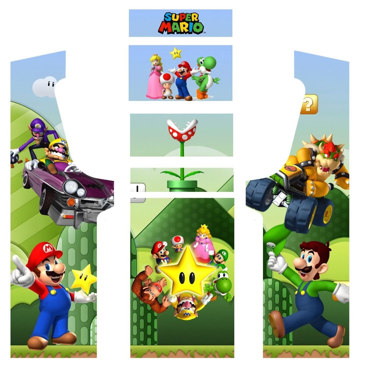 Stickers Mario&Co pour borne d'arcade MAME (+bonus) - Stickergameshop