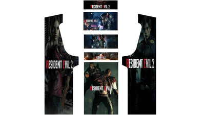 Stickers Resident Evil 2 pour borne d'arcade MAME (+bonus) - Stickergameshop