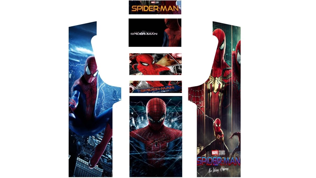 Stickers Spider Man pour borne d'arcade MAME (+bonus) - Stickergameshop