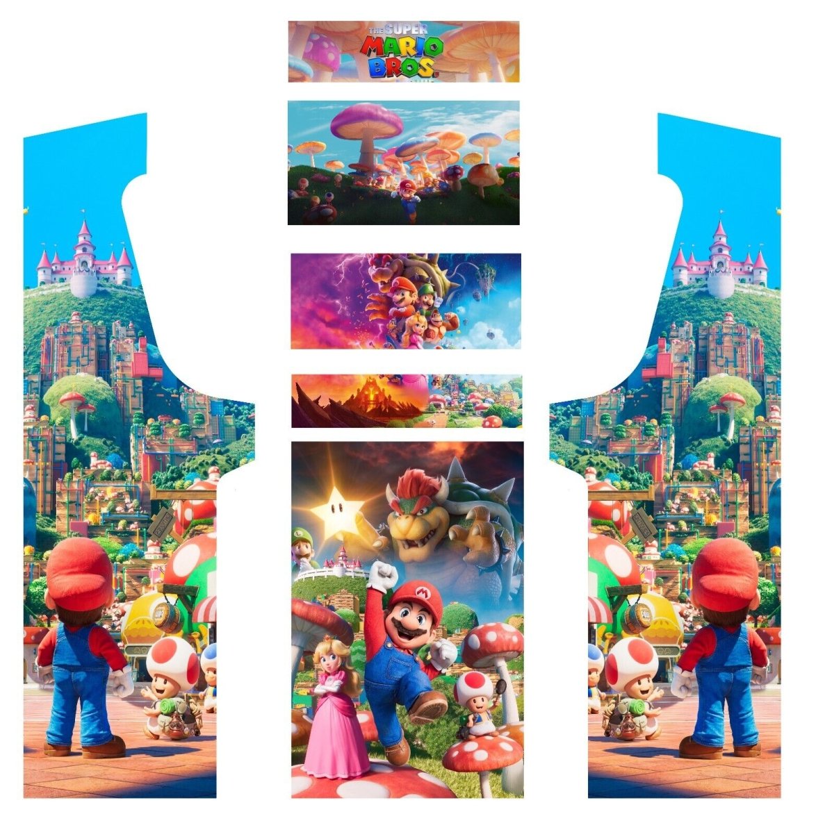 Stickers Super Mario Bros Movie pour borne d'arcade MAME (+bonus) - Stickergameshop