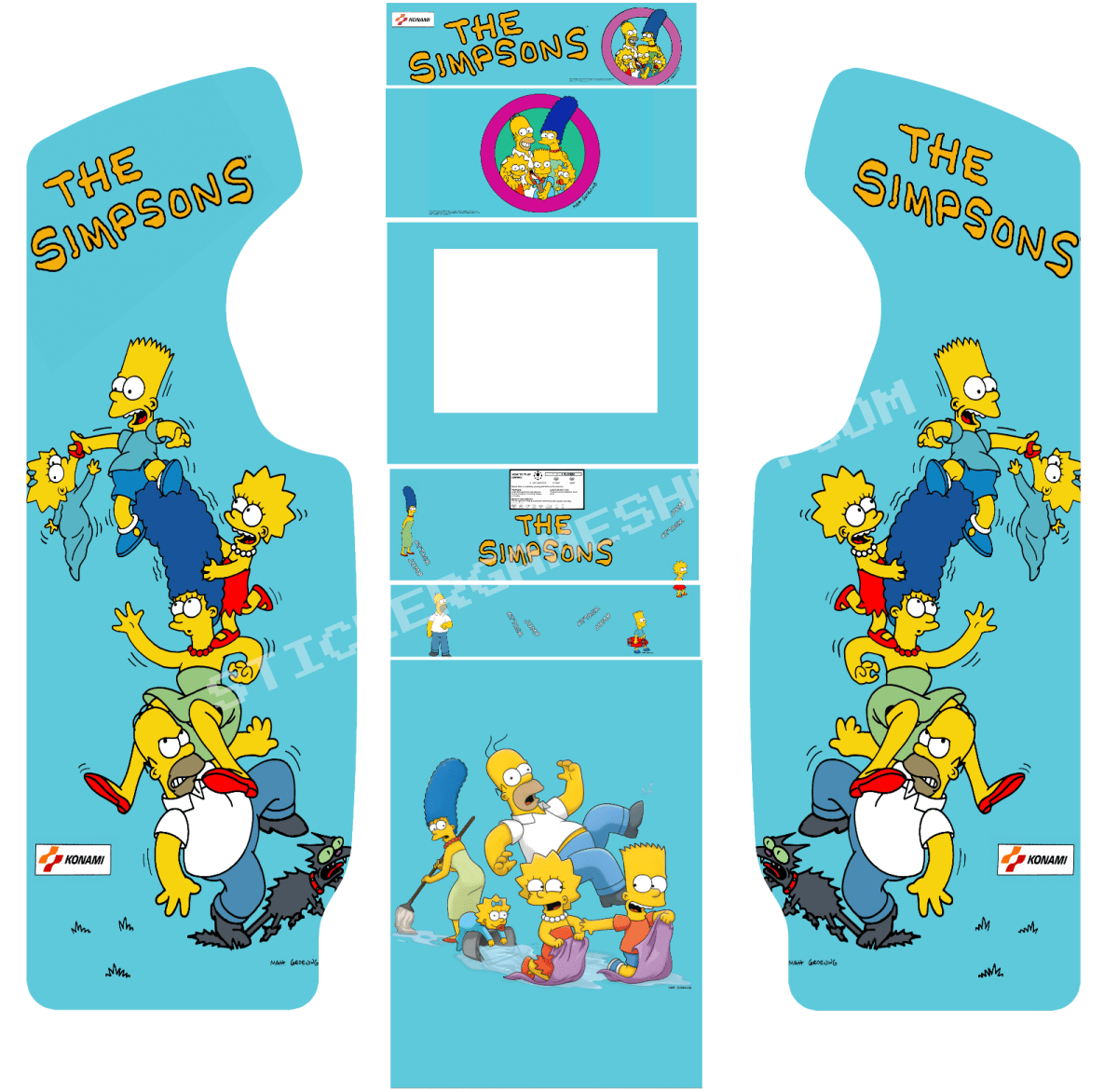 Stickers The Simpsons pour Borne d'Arcade Euro - Oh punaise ! - Stickergameshop