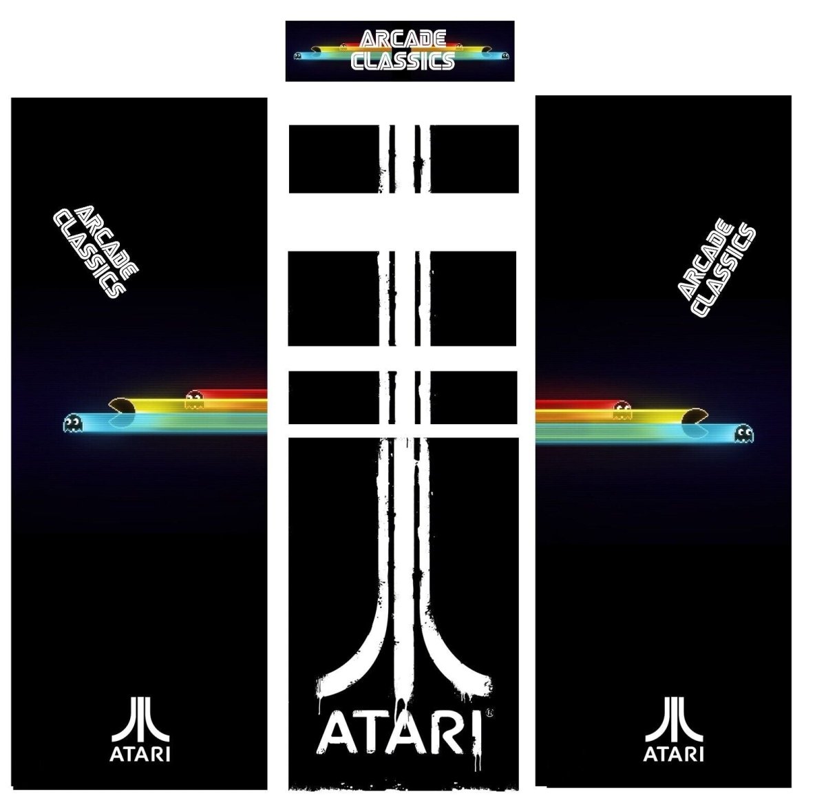 Stickers Universel Atari Classics pour borne d'arcade - Stickergameshop