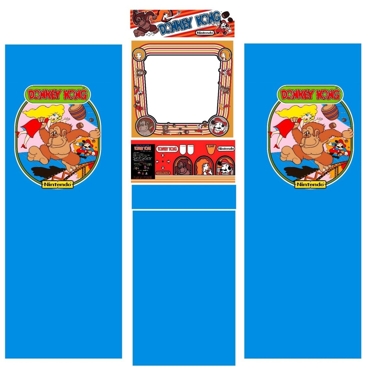 Stickers Universel Donkey Kong 1982 pour borne d'arcade - Stickergameshop