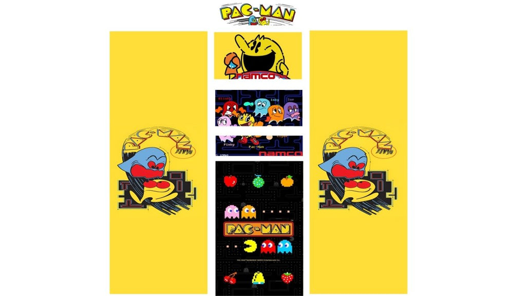 Universelle Pac-Man 2-Aufkleber für Arcade-Automaten – Stickergameshop