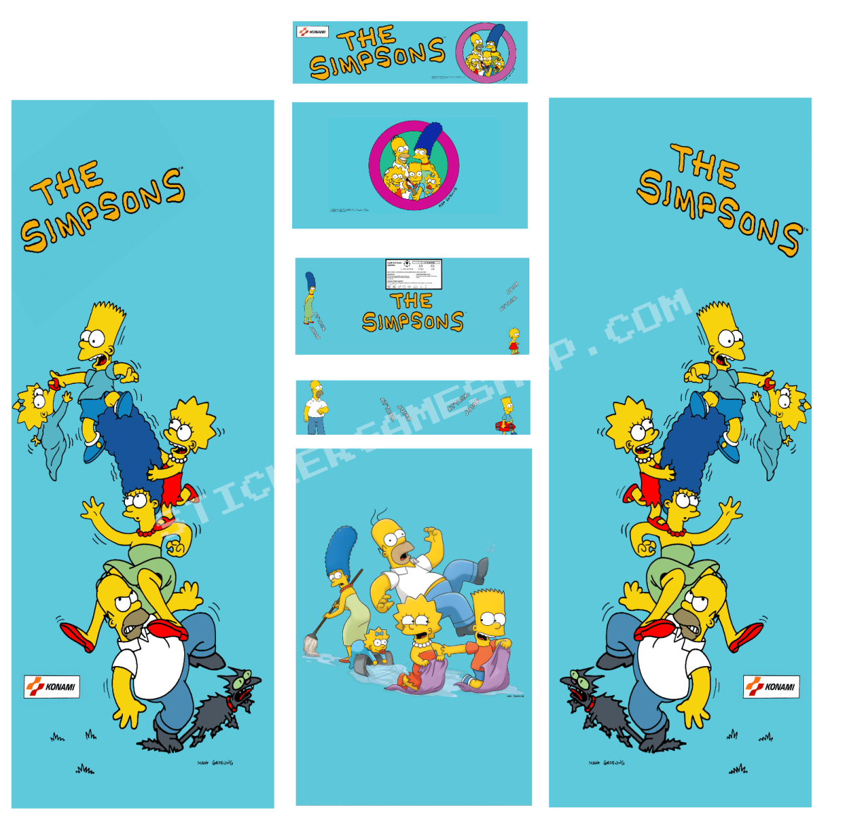 Stickers Universel The Simpsons pour Borne d'Arcade - To ! - Stickergameshop